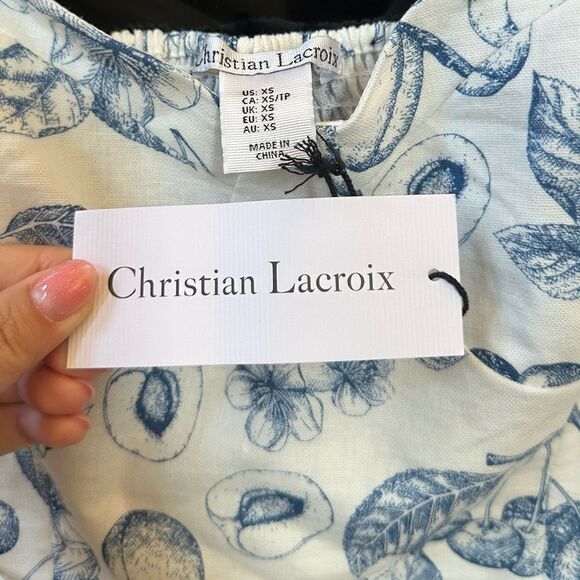 Christian Lacroix Printed Square Neckline Romper - Picture 6 of 8